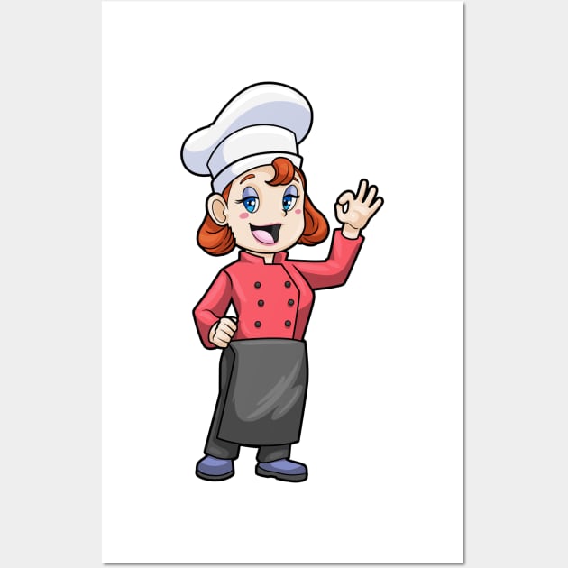 Chef with Cooking apron Wall Art by Markus Schnabel